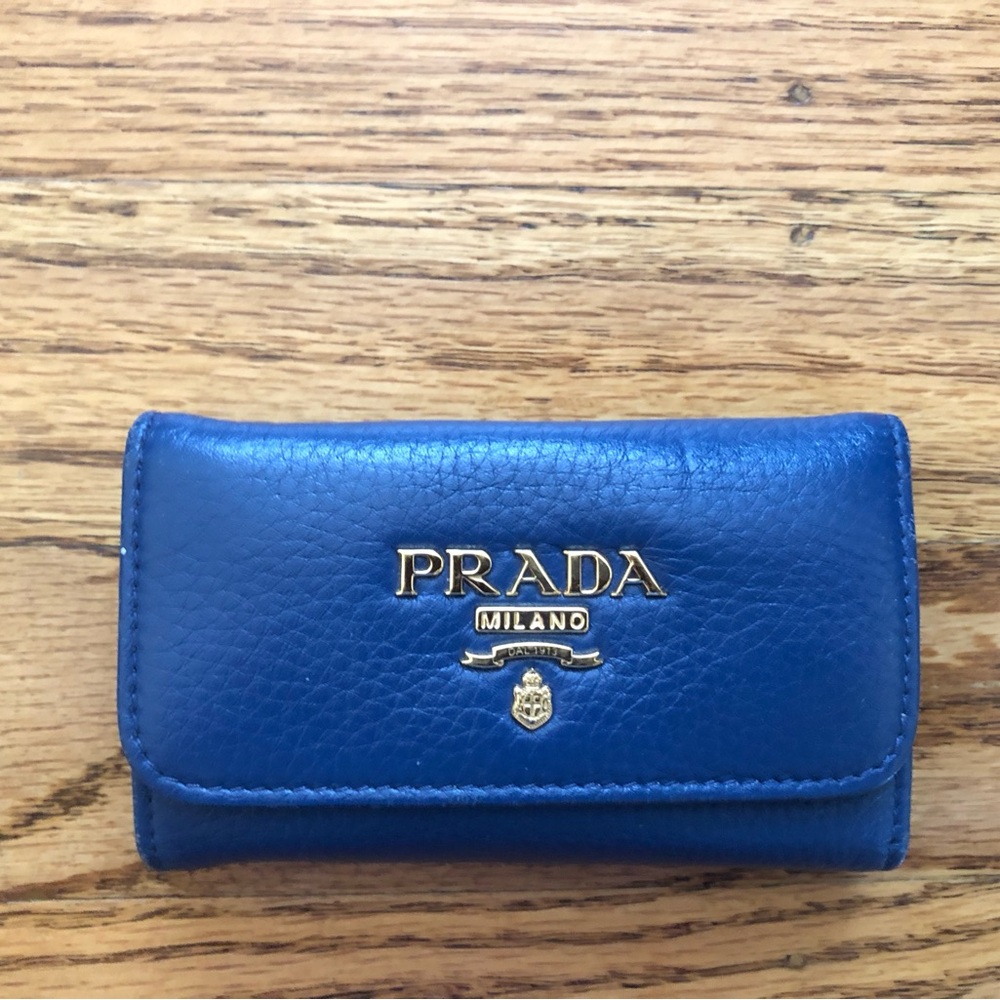 Prada trifold key wallet